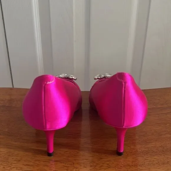 Nine West Avalon Satin Covered Jeweled Heel - Picture 7 of 14